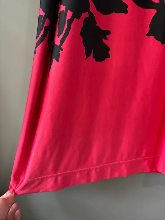 Penningtons Plus Size 3X Black Pink Ombre Dress Sleeveless Stretch Midi - Picture 4 of 8